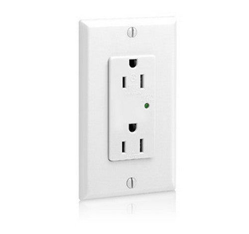 Leviton 5280 Decora Plus Surge Protective Duplex Receptacle Outlet 125V AC WH - BuyRite Electric