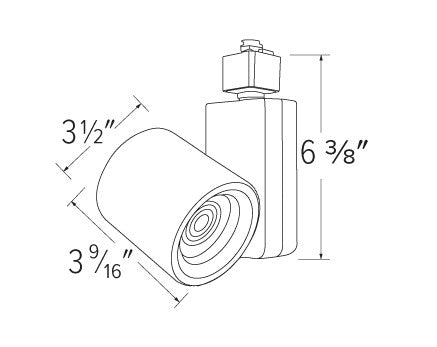 ELCO Lighting ET75930DW LED Bachman Track Fixture 28W 3000K 2240 lm White Finish