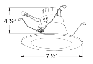 ELCO Lighting EL69540DHW 6 Inch 0-10V LED Inserts Haze with White Ring Finish 4000K 1500 lm