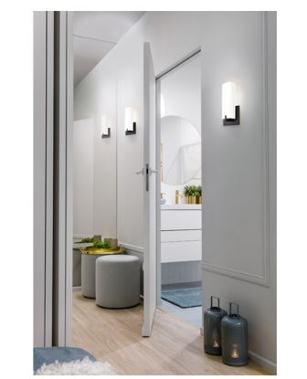 Kuzco 601485BK-LED Lighting Stratford LED 2.75 inch Bath Vanity Wall Light Black Finish