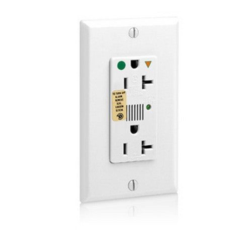 Leviton 8380 Decora Plus Surge Protective Isolated Ground Duplex Receptacle Outlet, Heavy-Duty Hospital Grade 125V AC WH - BuyRite Electric