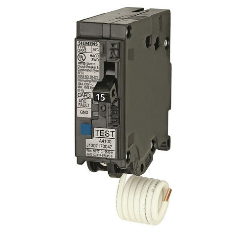 Siemens QA115AFC 15-Amp Single Pole Plug-On Combination AFCI Breaker 120V - BuyRite Electric
