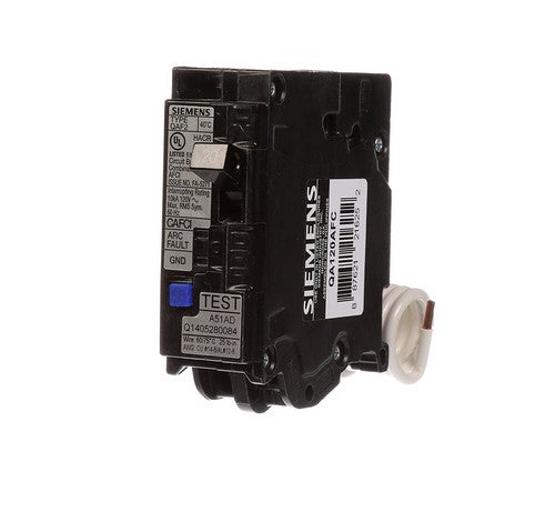 Siemens QA120AFC 20-Amp Single Pole Plug-On Combination AFCI Breaker 120V - BuyRite Electric