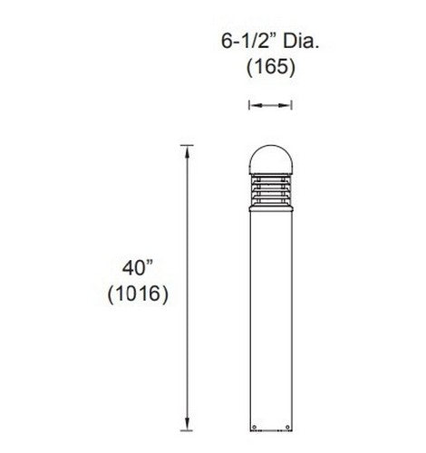 Utopia Lighting BLD1-A 6.5" Dia. LED Bollard Light, - BuyRite Electric