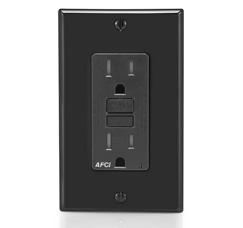 LEVITON AFTR1 Decora SmartlockPro Residential Outlet Branch Circuit Grade Tamper Resistant Receptacle NEMA 5-15R with LED Indicator 15A / 125 VAC BL - BuyRite Electric
