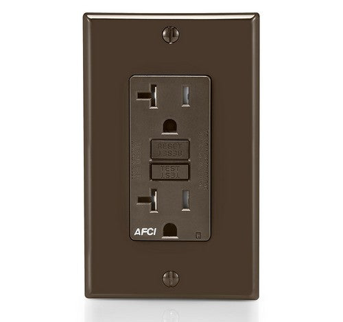 LEVITON AFTR2 SmartlockPro Outlet Branch Circuit Arc-Fault Circuit Interrupter (AFCI) Receptacle 15A / 125 VAC BR - BuyRite Electric