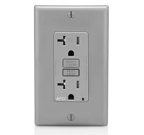 LEVITON AFTR2 SmartlockPro Outlet Branch Circuit Arc-Fault Circuit Interrupter (AFCI) Receptacle 15A / 125 VAC GR - BuyRite Electric