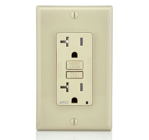 LEVITON AFTR2 SmartlockPro Outlet Branch Circuit Arc-Fault Circuit Interrupter (AFCI) Receptacle 15A / 125 VAC IV - BuyRite Electric