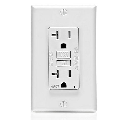 LEVITON AFTR2 SmartlockPro Outlet Branch Circuit Arc-Fault Circuit Interrupter (AFCI) Receptacle 15A / 125 VAC WH - BuyRite Electric