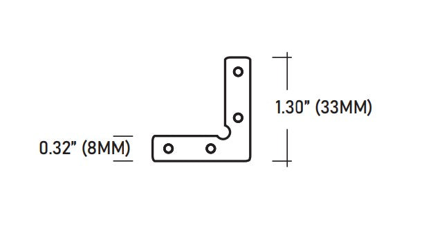 Core Lighting ALP2000TL-INB Recessed Wall Trimless Profile Internal Connector