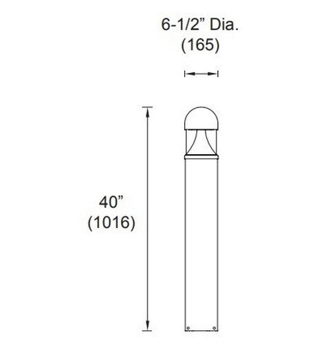 Utopia Lighting BLD1-B 6.5" Dia. LED Bollard Light,- BuyRite Electric