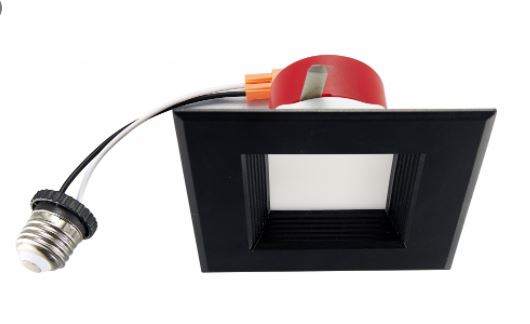 Lighting Spot 26 LSJ-D724-CCT-B/BL 4" Selectable CCT Dimmable LED Recessed Baffle, Black Finish