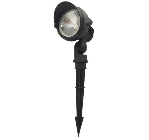 ABBA Lighting USA 15W CDR85 Cast Aluminum Spot Light With Ground Plastic Spike 12V AC