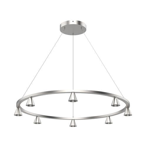 Kuzco Lighting CH19933-BN LED 33 Inch Indoor Lighting 8 Dune Chandelier Ceiling Light Brushed Nickle Finish