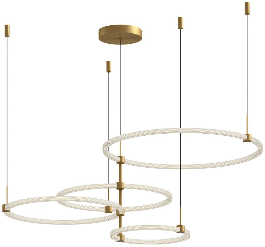 Kuzco Lighting CH24755-BG Bruni Modern LED Ceiling Chandelier, Brushed Gold Finish