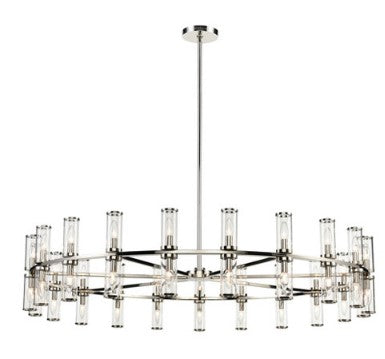 Alora Lighting CH309042PNCG Revolve 42 Light 60 inch Chandelier Ceiling Light Polished Nickel Finish