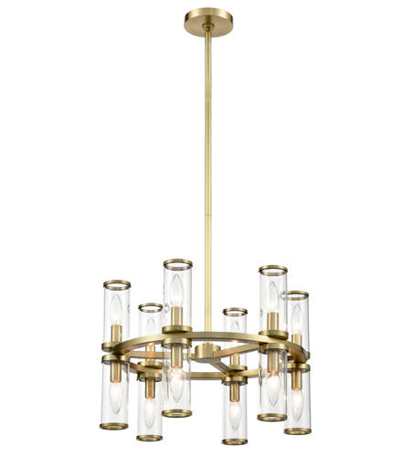 Alora Lighting CH309066NBCG Revolve 12 Light 17 inch Brass Chandelier Ceiling Light