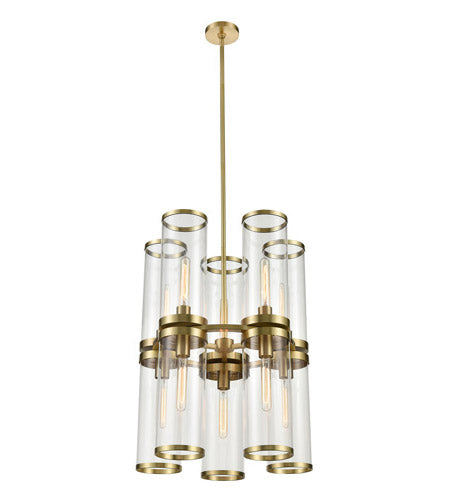 Alora Lighting CH311655NBCG Revolve II 10 Light 21 inch Brass Chandelier Ceiling Light