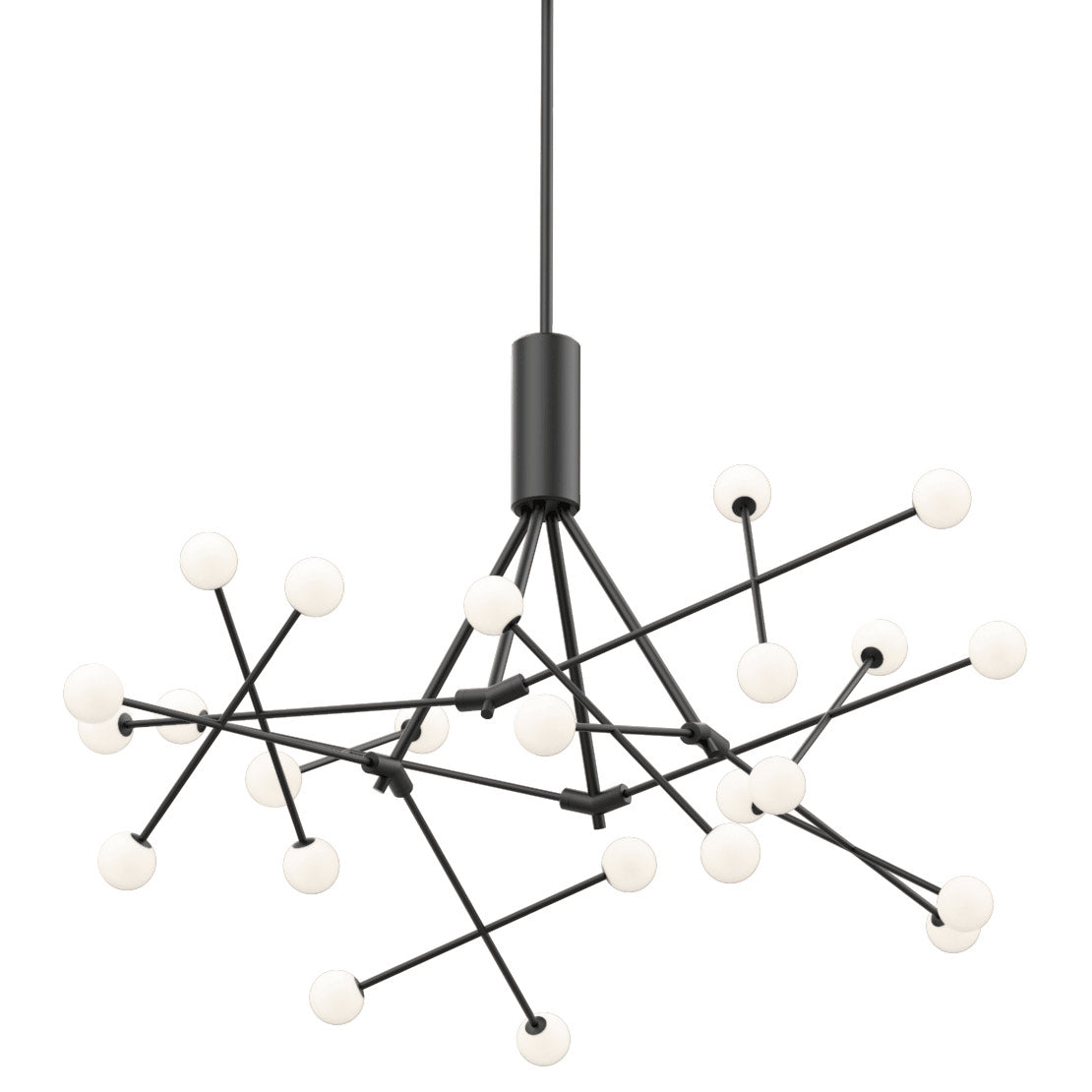 Kuzco Lighting CH97139-BK LED Indoor Lighting Moto 39 Inch Chandelier Ceiling Light Black Finish