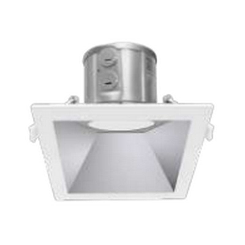 Westgate CRLC4-15W-50K-SA-D 4 Inch LED Manufacturing Square Trim Clip-On/Snap-In Commercial Recessed Light, 15W, 5000K 1200-1275LM 120~277V Haze Finish & White Ring