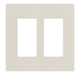 Lutron CW-2-WH Designer Claro Style 2 Gang Wall Plate