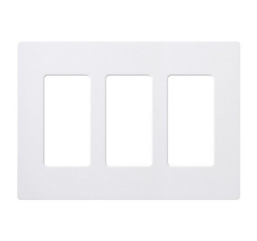 Lutron CW-3-XX Designer Claro Style Three Gang Wall Plate WH - BuyRite Electric
