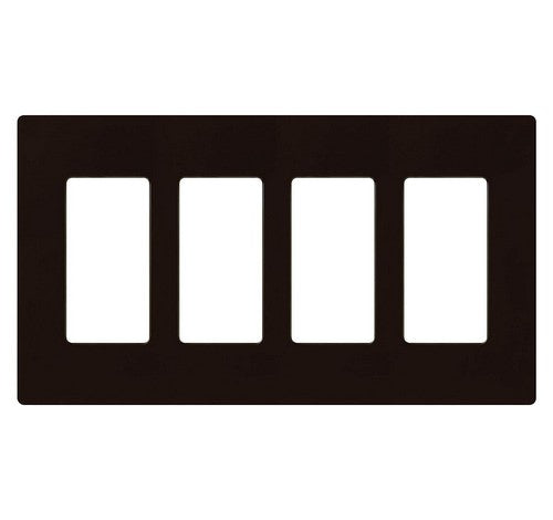 Lutron CW-4-XX Designer Claro Style Four Gang Wall Plate BR - BuyRite Electric