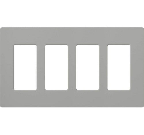 Lutron CW-4-XX Designer Claro Style Four Gang Wall Plate GR - BuyRite Electric