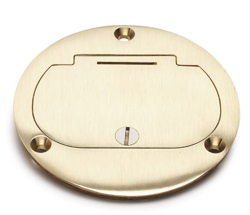 Lew Electric DFB-1 Hinged 4" Lid Cover For Floor Box , Aluminum Finish