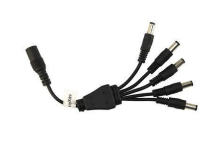 Diode LED DI-0707B-5 5-Way DC Splitter Cable (05 Pack), Black Finish