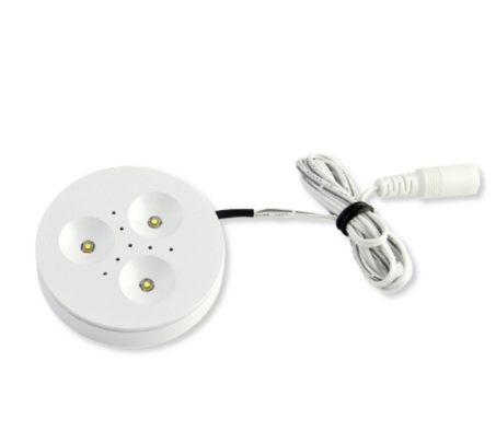Diode LED DI-1224V-TRNT2-30-WH LED Puck Light, Wattage 3.3W, Color Temperature 3000K, Voltage 12/24V, White Finish