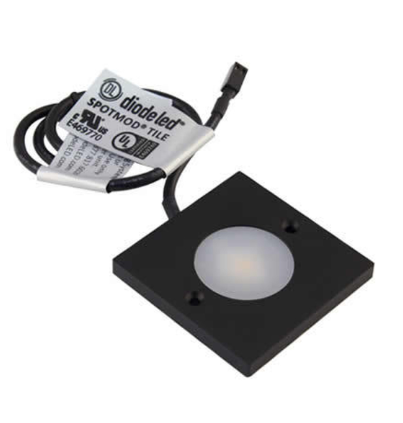 Diode LED DI-12V-SPOT-TL27-90-BL SPOTMOD Tile LED Fixture, Color Temperature 2700K, Black Finish, Voltage 12V
