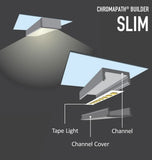 Diode LED DI-CPCHA-SL96 96" Chromapath LED Tape Light SLIM Aluminum Channel