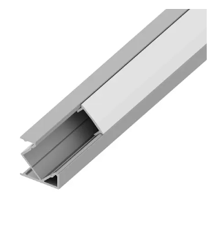Diode LED DI-CPCHB-45-48 48" 45 Degree Channel Bundle, Frosted Cover, 1 Open End Cap, 1 Closed End Cap, 2 Mounting Clips