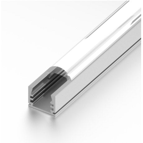Diode LED DI-CPCHB-GZRNB-48 48" Narrow Beam Grazer Channel Bundle, 1 Open End Cap, 1 Closed End Cap, 2 Mounting clips