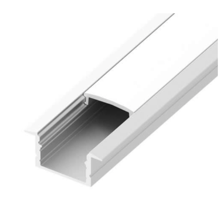 Diode LED DI-CPCHB-REC-96 96" Recessed Channel Bundle, Frosted Cover, End Cap Pairs, Mounting Hardware