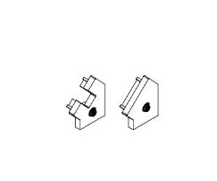 Diode LED DI-CPEC-45-1 Brushed Aluminum Chromapath 45° End-Cap