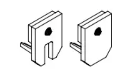 Diode LED DI-CPEC-SQPD-1 Brushed Aluminum Chromapath Square Premium Diffusion End-Cap, 1 Open , 1 Closed