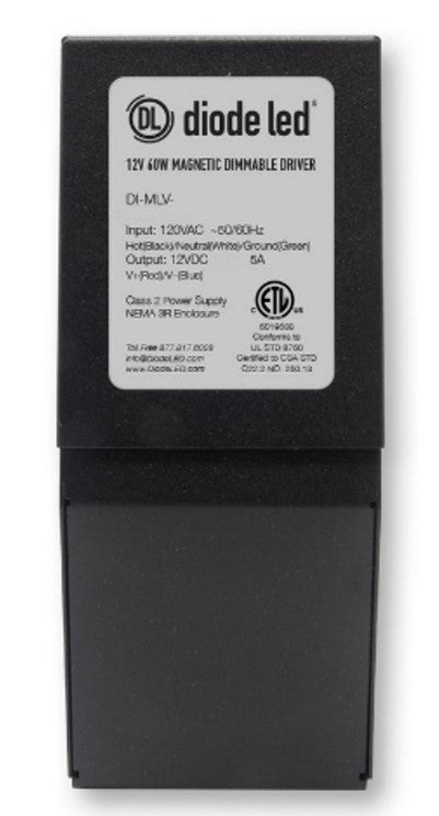 Diode LED DI-MLV-12V60W 60 Watt Magnetic Low Voltage Dimmable LED Driver 12V DC