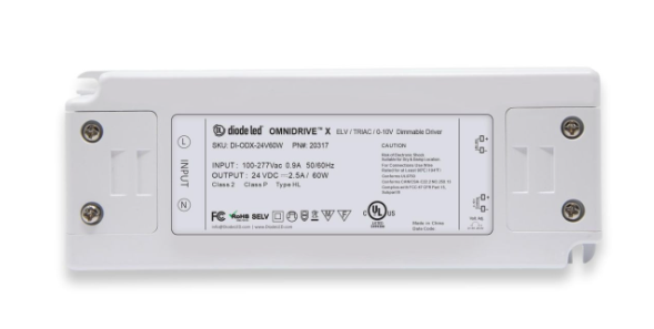 Diode LED DI-ODX-24V60W-J 60 Watt Omnidrive X Dimmable LED Driver 24V DC W/ Junction Box