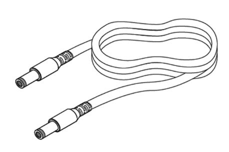 Diode LED DI-PVC2464-DL6-EXT-M-M-B 6" PVC 2464 Male DC to Male DC Extension Cable, Black Finish
