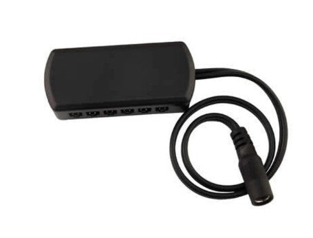 Diode LED DI-SPOT-TLSP6-BL 6-Way Spotmod Tile Power Distribution Splitter Box, Black finish