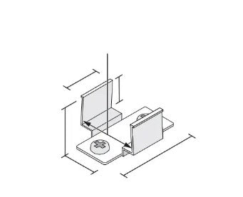 Diode LED DI-TE-ENC-MTCL-2 Alpha TECH Flat Mounting U-Clip, White Finish (2-Pack)