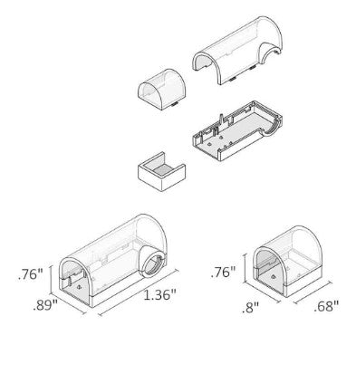 Diode LED DI-TE-NB-SD-FR-EC Neon Blaze Top Bending Side Wire Entry Frosted Cap And Frosted End Cap