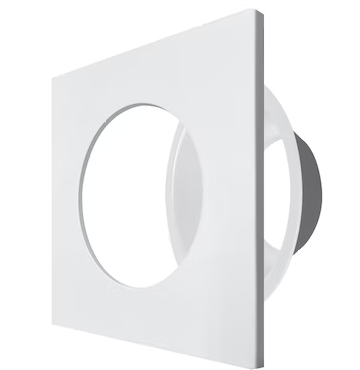 EnvisionLED DLJBX-1-TRIM-WH-SQ 1" Smooh Square Trim for DLJBX Series Downlights, White Finish