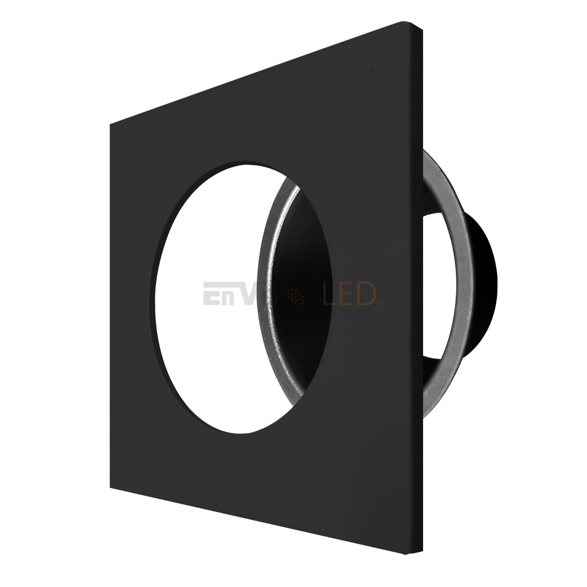 EnvisionLED DLJBX-2-TRIM-BL-S-SQ LED 2 Inch Square Black In and Out Smooth Trim Reflector Downlight
