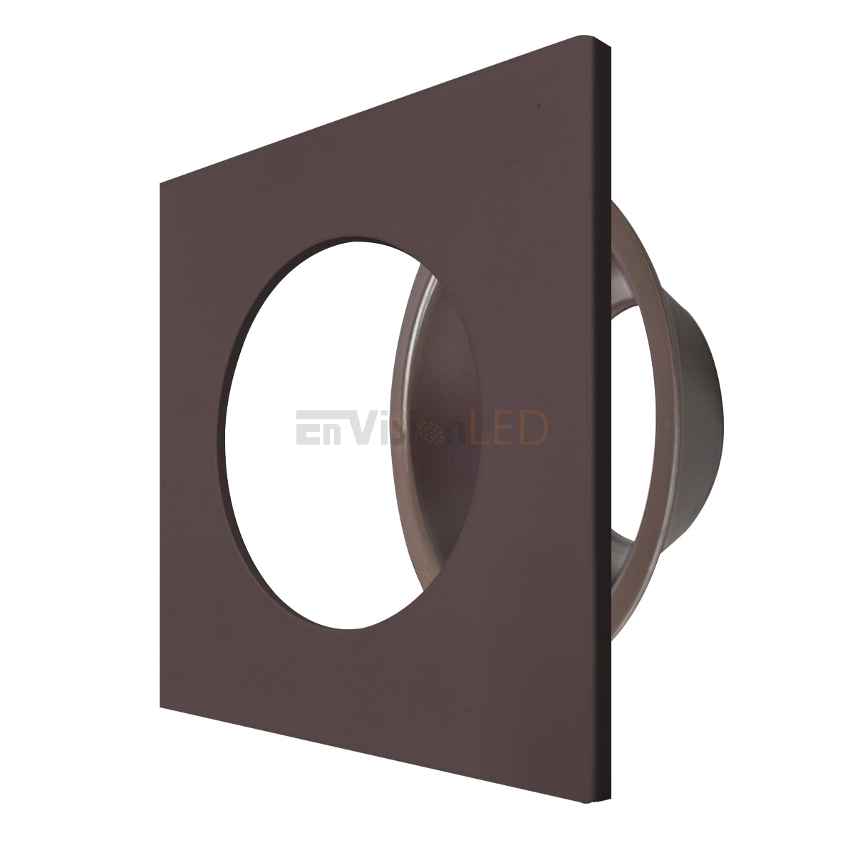 EnvisionLED DLJBX-2-TRIM-BZ-SQ LED 2 Inch Square Bronze In and Out Smooth Trim Reflector Downlight