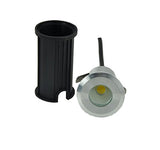 ABBA Lighting USA 3W DM52-SS-3000K Cast Stainless Steel Well Light With 20" Wire 12V AC / DC