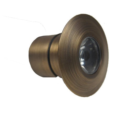 ABBA Lighting USA 1.5W DMB52 Step Light, Cast Brass Well Light 12V AC / DC Brass Finish