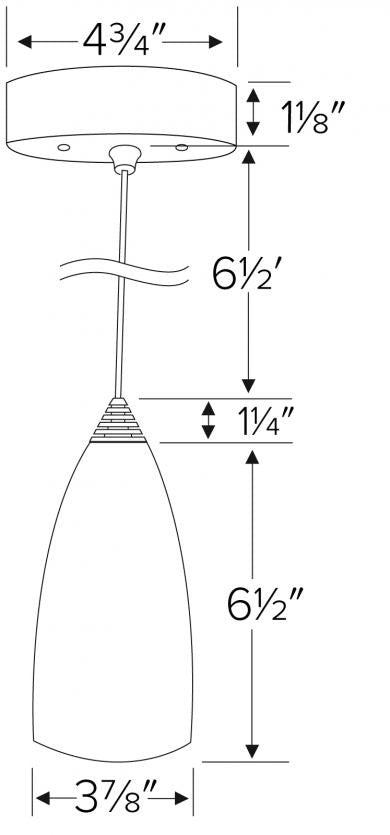 ELCO Lighting EDL60N-MA LED Bale Glass Pendants 5W 3000K 300 lm 120 Finish | BuyRite Electric
